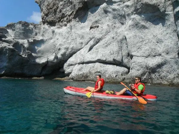 Spainventure an Adventure enjoying a kayaking trip in Andalusia coleagues at Mediterranean Sea