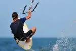 Spainventure Kite Surfing at Mediterranean Sea Adventure jumping