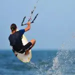 Spainventure Kite Surfing at Mediterranean Sea Adventure jumping