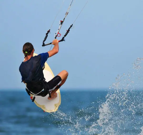Spainventure Kite Surfing at Mediterranean Sea Adventure jumping