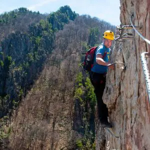 Spainventure Via Ferrata on Malaga Mountains steps on a wall