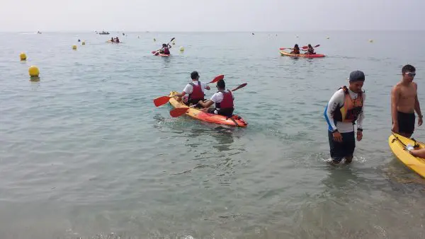 Spainventure Kayaking trip the adventure begin at Nerja Beach Mediterranean Sea