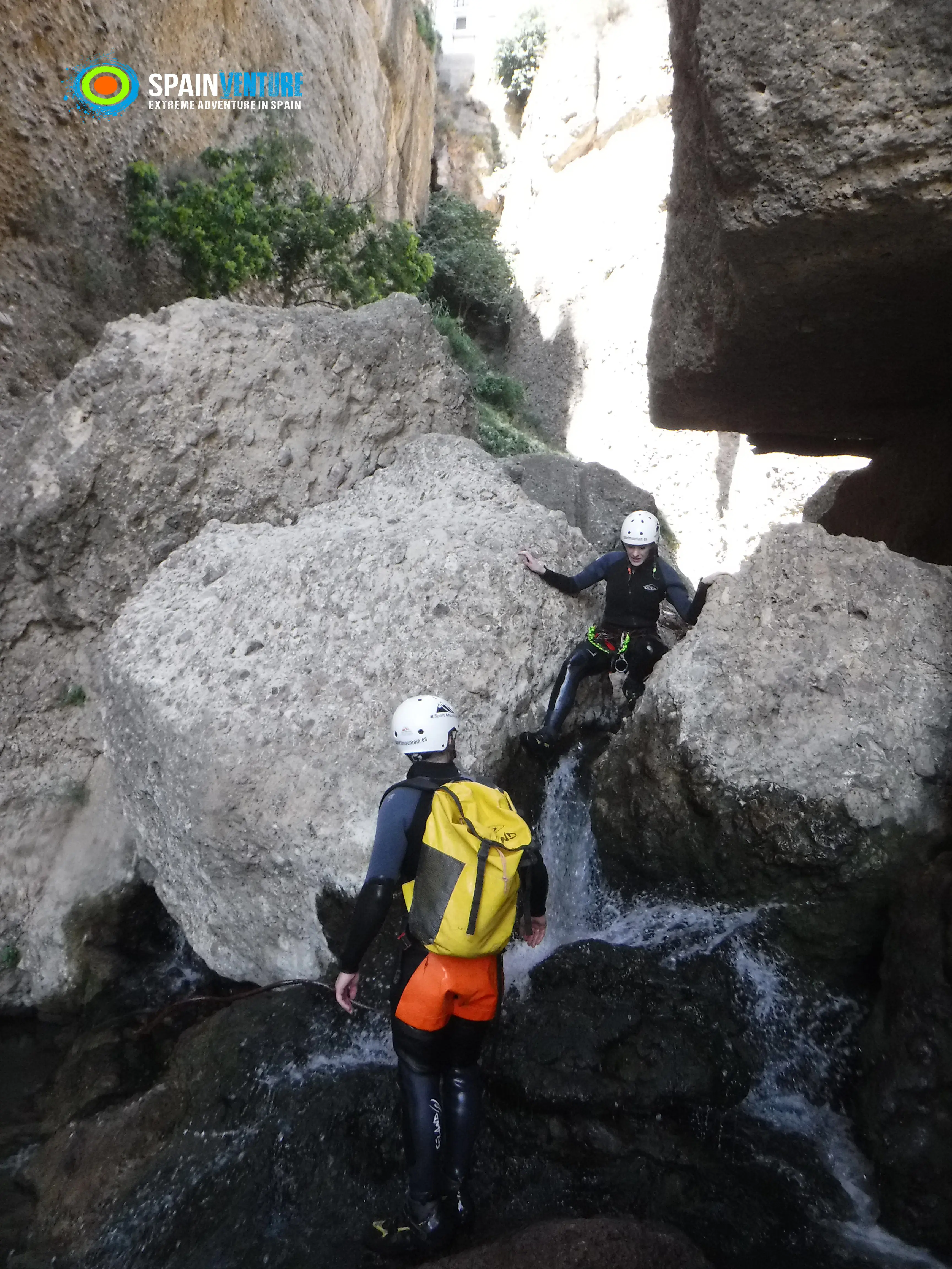 Spainventure Canyoning & Rappeling at Ronda enjoy with an slide