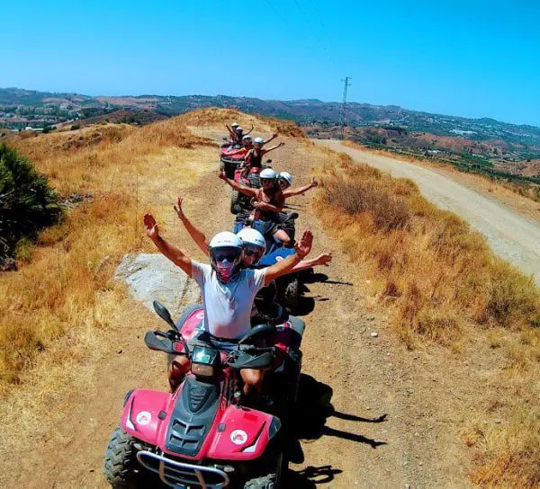 Quad Bike Trip at Mijas Hands up