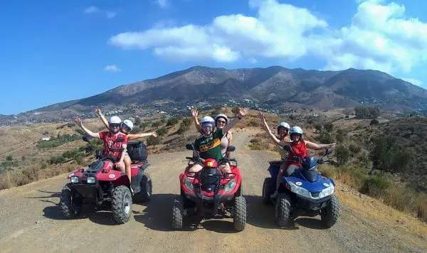 Quad Bike Trip at Mijas ready to the pic