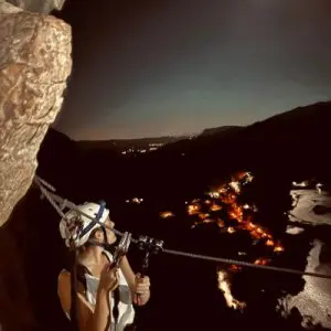 Spainventure Night Via Ferrata El Chorro Tirolina