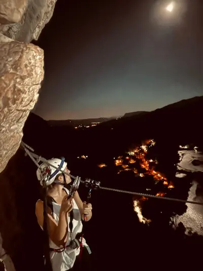 Spainventure Night Via Ferrata El Chorro Tirolina