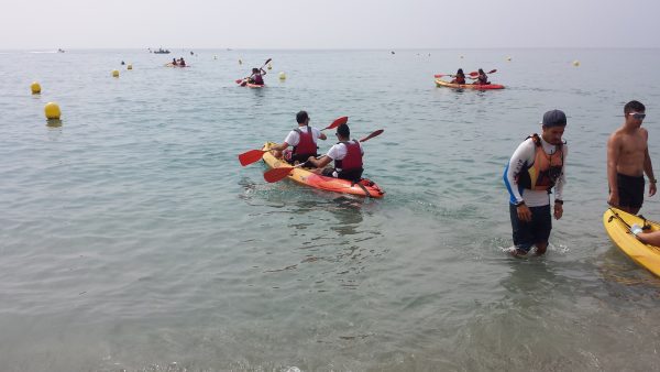 Spainventure Kayaking trip the adventure begin at Nerja Beach Mediterranean Sea 