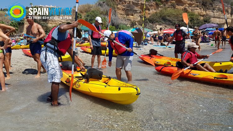 Spainventure kayak por el mediterraneo embarcando en el doble